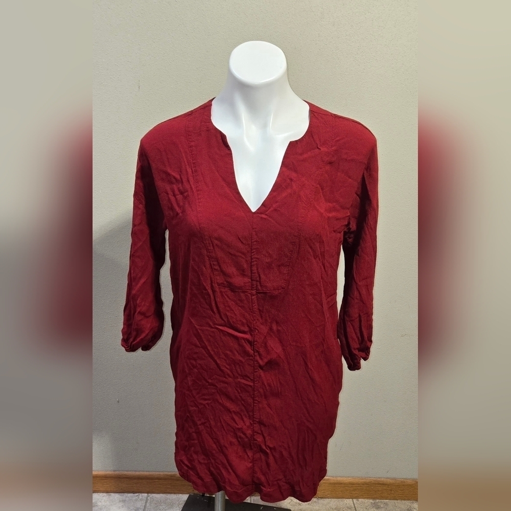 Madewell Maroon Red 3/4 Dress Size Small